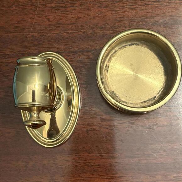 Ralph Lauren Home Brass Wall Mounted Cup Holders Engraved RALPH LAUREN - Picture 2 of 15